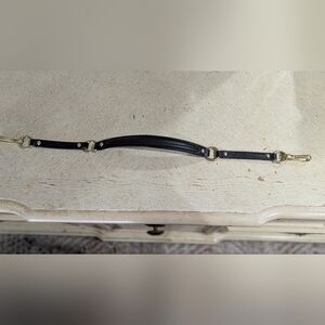 Coach Black Leather Strap with Gold-Tone Hardware